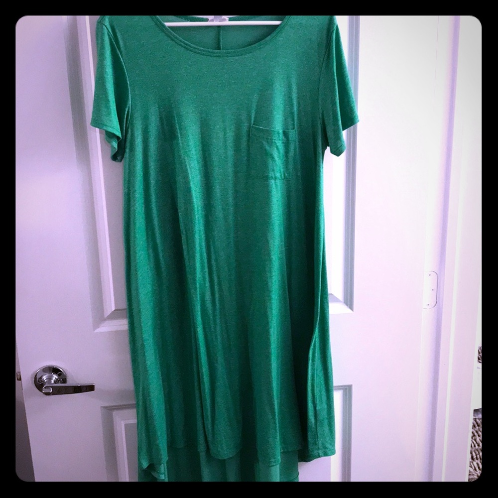 Lularoe Carly Dress - Emerald Green - Medium
